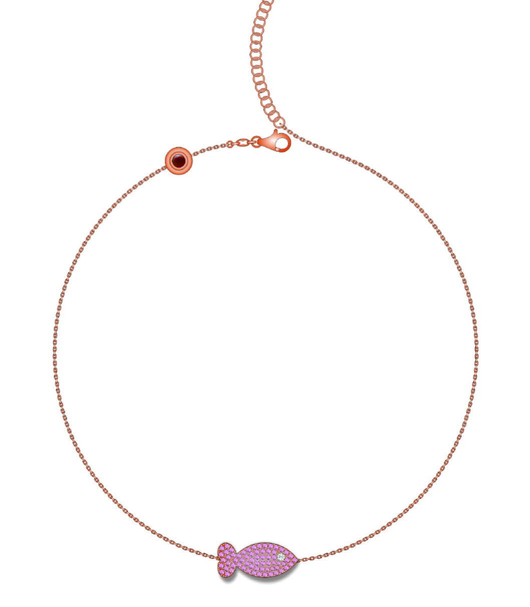 Pink Sapphire Necklace