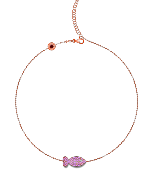 Pink Sapphire Necklace