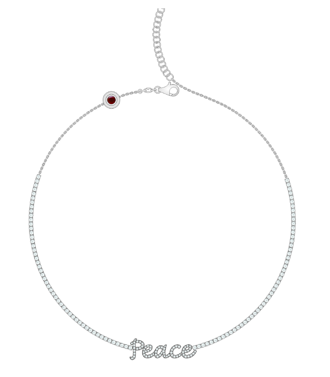 Signature Tennis Peace Necklace