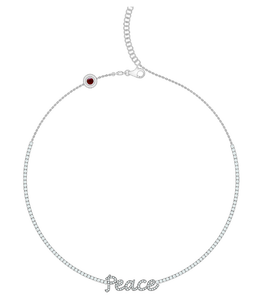 Signature Tennis Peace Necklace